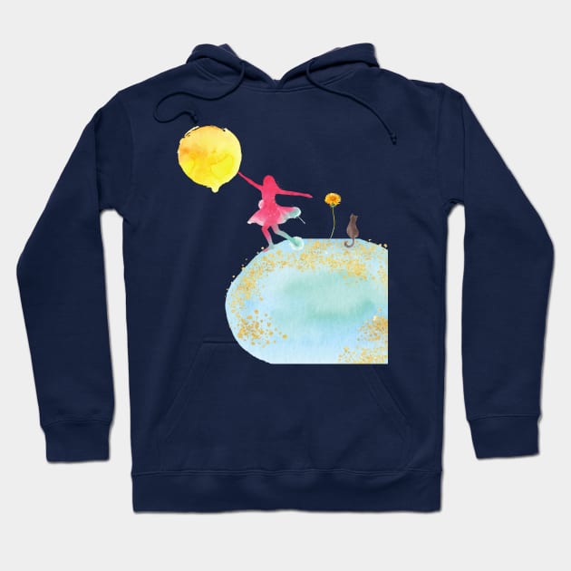 Ballerina dancing with the moon Hoodie by Mission Bear